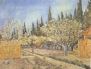 Vincent Van Gogh, Orchard in Blossom,Bordered by Cypresses (nn04)